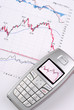 Financial Chart On A Mobile Cellphone 