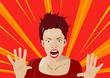 women with shocking expression