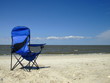 folding chair at the beach
