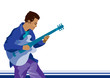 A man playing guitar A man playing guitar