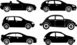 Silhouette cars, vector illustration