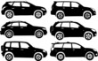 Vektor: Silhouette cars, vector illustration Silhouette cars, vector illustration
