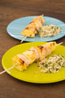 Photo: Chicken kebabs on plate Chicken kebabs on plate