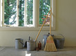 Photo: Cleaning supplies, vintage. Cleaning supplies, vintage.