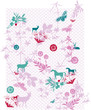 Animals and floral print.
