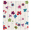 Floral print on stripes (seamless pattern).