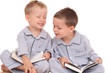 two brothers in pijamas - ready to bed two brothers in pijamas - ready to bed