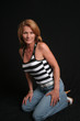 pretty mature woman kneeling