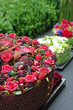 decorative flowers tart with berries