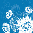 Beautiful flower background, vector illustration