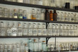 Thomas Edison's chemistry lab glass containers.