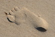 Footprint in the sand
