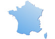 Carte de France bleu