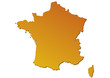 Carte de France marron