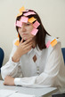 No time to relax. Business woman in intensive life.
