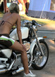 bikini girl on classic bike