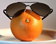 Grapefruit with Sunglasses