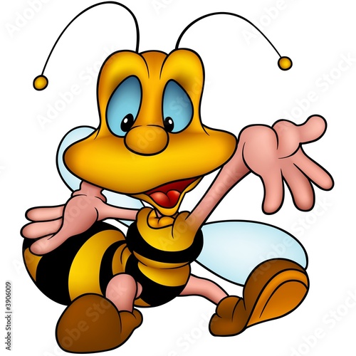 Illustration: Wasp 19 smiling - detailed cartoon illustration. Wasp 19 smiling - detailed cartoon illustration.