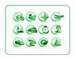 Travel Icon Set, Green. Digital illustration from scratch. Travel Icon Set, Green. Digital illustration from scratch.