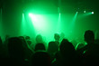 Dancing people in an underground club