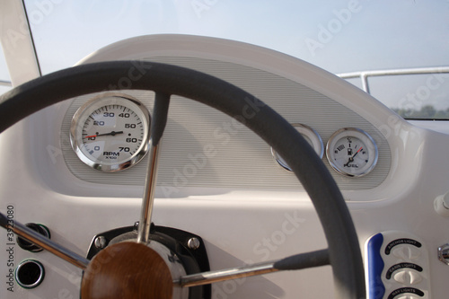 A boat instrument panel 