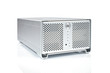 External hard drive reflected on white background