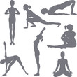  yoga postures silhouettes