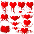 love hearts red