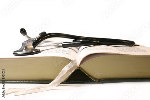 Photo: Stethoscope on medical book 4 Stethoscope on medical book 4