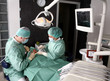 Dentist at work in dental room