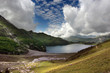 Lake in the Alps and amazing sky