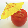 tomato under umbrella