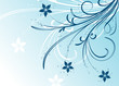 Winter floral background, vector illustration