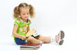 The nice girl with the book