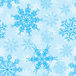 Seamless snowflakes pattern, vector