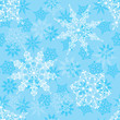 Seamless snowflakes pattern, vector