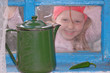 Girl and teapot Girl and teapot