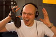 Announcer and dj at broadcasting station