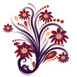 beautiful abstract vector floral design