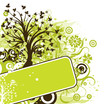 Grunge tree background, vector