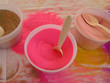 red sand and a spoon