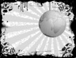 Abstract grunge background with Earth, vector illustration