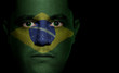 Brazilian Flag - Male Face Brazilian Flag - Male Face