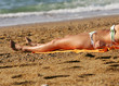 belles jambes sur la plage