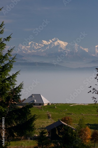Photo: Mont Blanc vu du Jura Mont Blanc vu du Jura