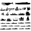 vecteur bateaux et sous-marins