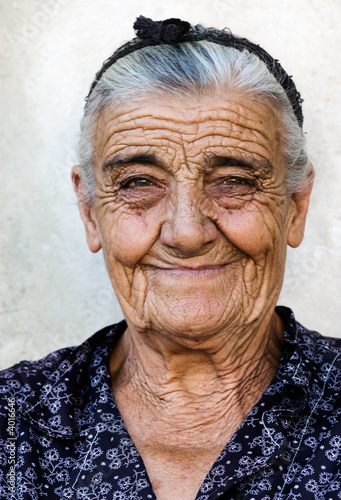 Happy old lady