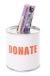 canadian dollar and Donation Box
