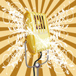 Vector Vintage Radio Microphone