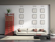 Home interior with Chinese furniture 3D rendering Home interior with Chinese furniture 3D rendering